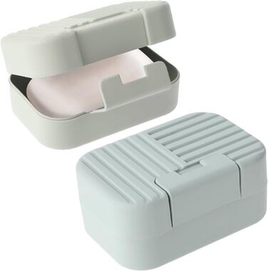 Дві мисочки для мила Dimeho: захисні контейнери для подорожей, блакитний та зелений