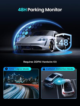 Відеореєстратор DDPAI Z50 Pro 4K: передня та задня камери, GPS, WiFi, ADAS, 64GB