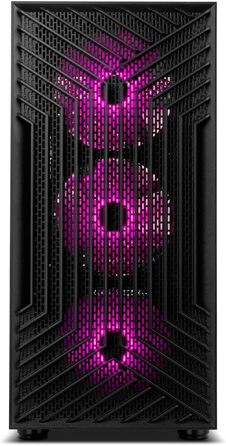 Корпус для ПК INFINITITY EPSILON: ATX, Micro ATX, USB 3.0, металева сітка, підтримка 3 вентиляторів, 4 HDD, відеокарта до 370 мм, чорний