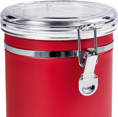 Кавова банка Tchibo Aromadose, 500г, нержавіюча сталь, червона