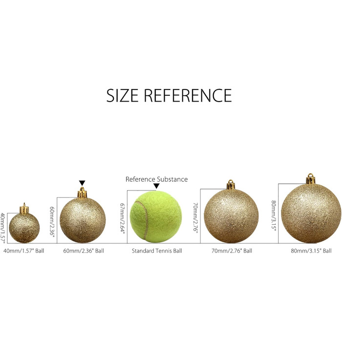 Декоративна куля на ялинку Sea Team з малюнком та блискучим прикрасою, набір (60 мм, шампань)