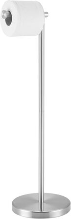 Stainless Steel Freestanding Toilet Paper Holder - Brushed Finish, SUS304, 66cm Height