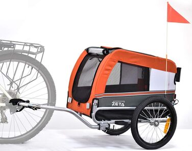 PAPILIOSHOP Причіп для собак та котів – візок для тварин, 3 розміри, стабільний, комфортний, практичний (Помаранчевий)