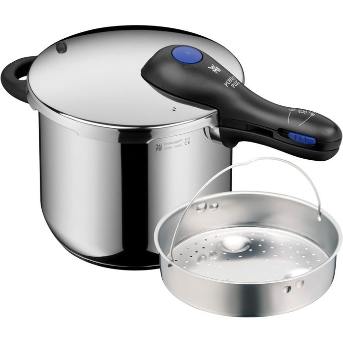Мультиварка WMF Perfect Plus One Pot 6,5л з вставкою, для індукції, з захистом від полум'я, великим сигналом, 2 рівнями приготування, знімний ручка кришки