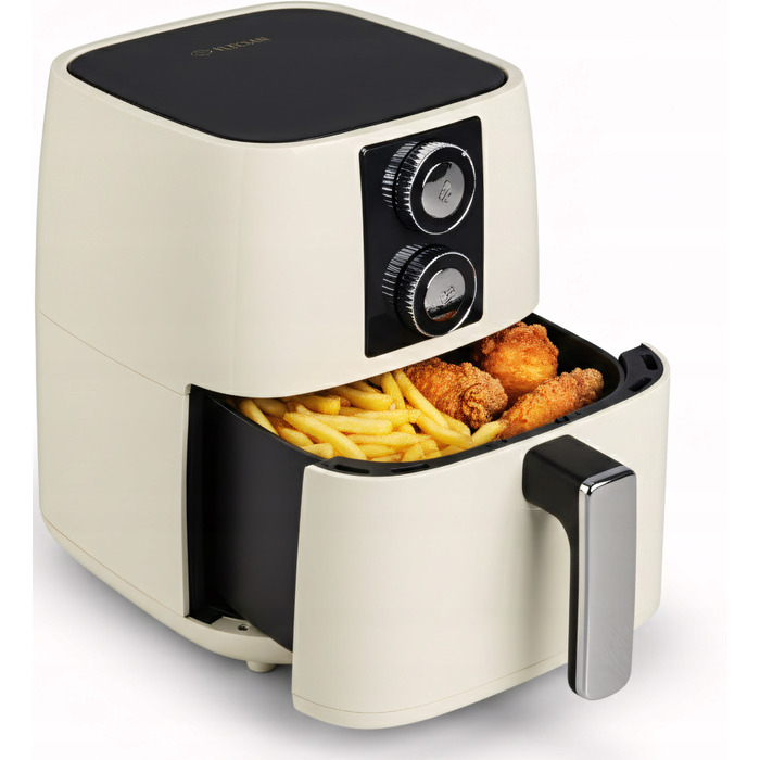 Аерофритюрниця Air Fryer XXL 5.2 л, 1500 Вт — Безмасляна фритюрниця з великою чашею та 5 програмами