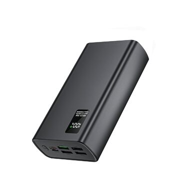 Портативний Пауербанк 60000 mAh з кабелем, зовнішній акумулятор QC3.0 22.5W PD 20W, 2 входи та 5 виходів для телефону, камери, планшета тощо