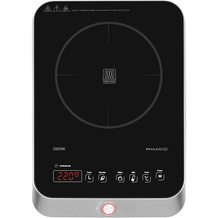 Індукційна плита PHILCO 2020, 2000 Вт, туристична