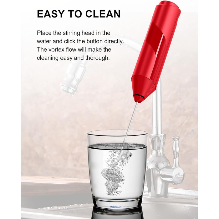 Ручний пінозмішувач COKUNST для матча, кави, гарячого шоколаду та лате - чорний (без підставки)