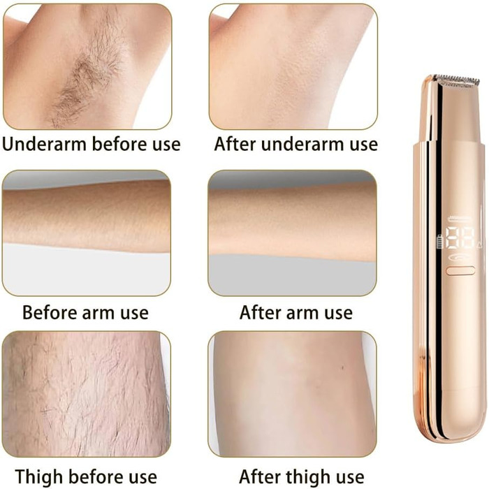 Електричний чоловічий та жіночий стайлер 2-в-1 з двома головками: для гоління та тример для бікіні. Вологостійкий, для обличчя, ніг, рук та під пахв.