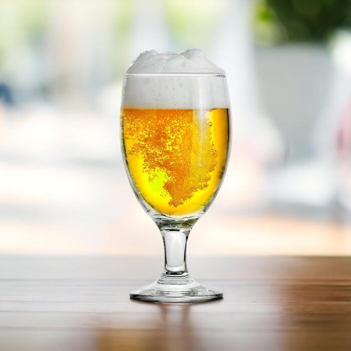 Набір пивних келихів Biergläser 590 мл (12 шт) - Кришталеві келихи для пшеничного пива, скляні банки для зберігання, подарунок чоловікові, можна мити в посудомийній машині