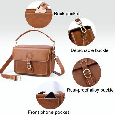 Сумка для камери Cwatcun Kaeratasche - водонепроникна сумка для камери Canon, Nikon, Sony DSLR/Mirrorless (Коричнева)