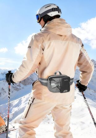 Спортивна поясна сумка-бананка з тримачем для пляшки, для собак, велоспорт, піші прогулянки, біг, поясна сумка для чоловіків та жінок, велика, блакитна