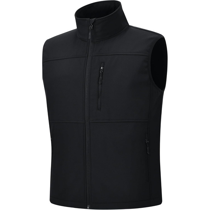 Чоловіча куртка Weste Outdoor з софтшелла, водонепроникна та вітронепроникна, з флісовою підкладкою, для хайкінгу та активного відпочинку (S, Чорний)