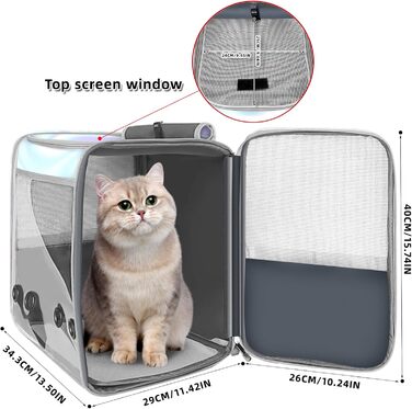 Рюкзак-переноска для котів та собак SWIHELP, безпечний, для подорожей (кольоровий)