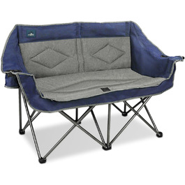 Крісло-диван Northroad Розкладне для кемпінгу на 2 особи, портативне, з підстаканниками та тримачем для келихів, блакитне