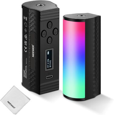 NEEWER LED відеоліхтар з магнітним кріпленням та штативом, RGB, 2500-8500K, 2500mAh, TL96RGB