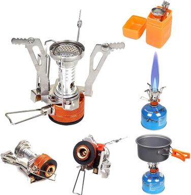 Набір кухонного посуду DUOJIN для кемпінгу на 2-3 особи: алюмінієвий посуд для приготування їжі на природі, портативний набір каструль та сковорідок для кемпінгу, пікніків та походів