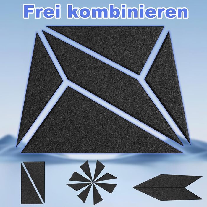 Самоклеючі акустичні панелі для звукоізоляції 30x30x0.9 см, 12 шт — шумопоглинаючі плити з лінійним дизайном для студії, кінотеатру та ігрової кімнати