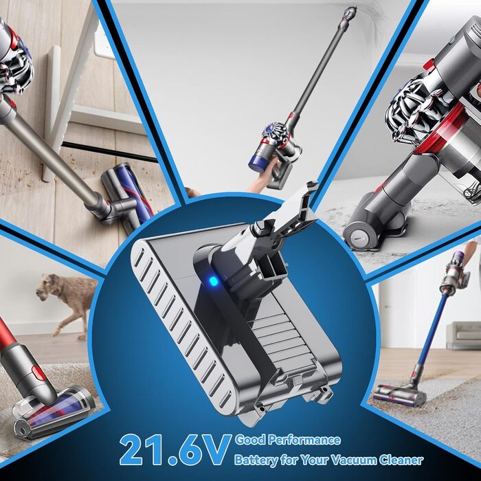 Запасний акумулятор Dyson V7 6000mAh/6.0Ah для пилососів V7 Animal Fluffy Absolute Trigger Motorhead Pro Car+Boat