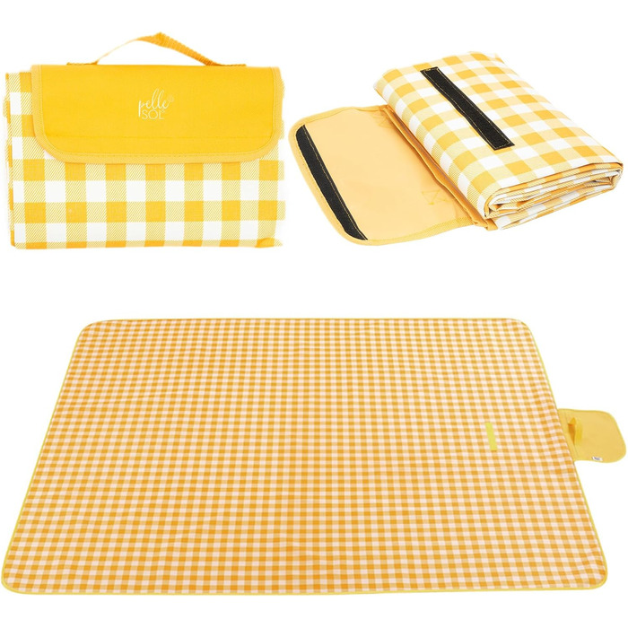 Плед для пікніка Pelle & Sol, 200x140 см, водонепроникний, з ручкою, для відпочинку на природі