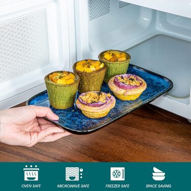 Набір тарілок Vancasso Stern для 4 осіб: сервірувальні, обідні, десертні, сніданок, зелений (4 шт.)