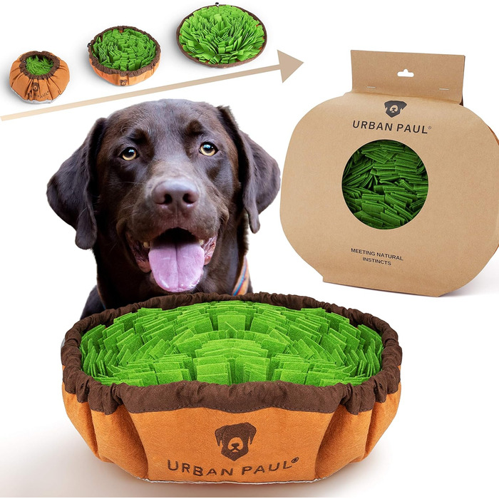 Snuffle Mat for Dogs - Best Materials - Extremely Durable Dog Intelligence Toy - Size Adjustable and Washable (Green)