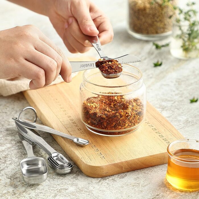 Набір мірних ложок та склянок Spring Chef з нержавіючої сталі (14 шт.)