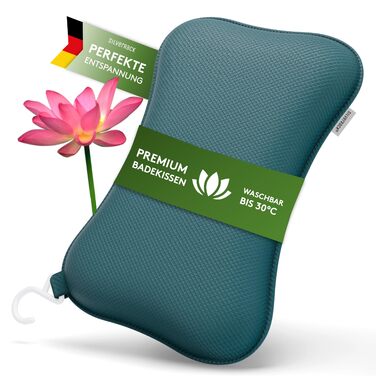 Преміум подушка для ванни Petrol - зручна підтримка голови та шиї. Подушка для ванни з присосками, аксесуар для спа-процедур. Якісна подушка для ванни.