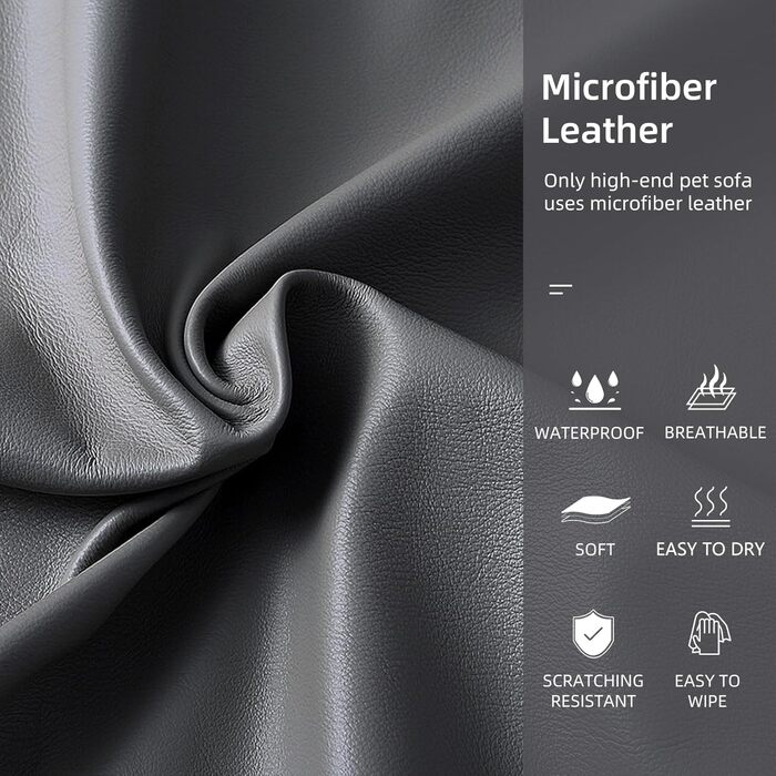 Софа для собак BingoPaw Luxus: велика ортопедична софа для собак XL, сіра, 120x74x40 см