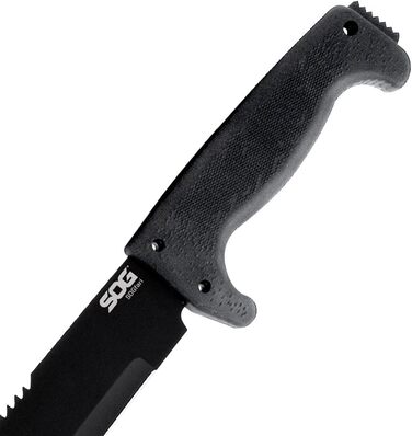 SOGFari 18 in. Machete, Black Kraton Handle, Black Blade