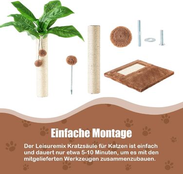 Котячий кігтетоп Leisuremix XXL, 80 см, зелений, сучасний дизайн, для великих котів