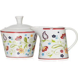Ritzenhoff & Breker Doppio Shanti 30-Piece Porcelain Dinnerware Set with Sugar Bowl & Gravy Boat