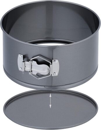 Набір форм для випічки Relaxdays, 4 шт., Ø 12-18 см, сталь вуглецева, антипригарне покриття, круглі, антрацит