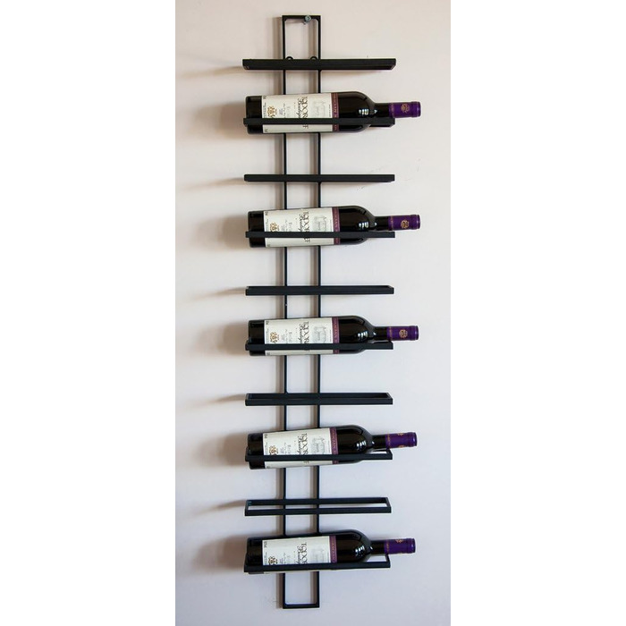 DanDiBo Wine Rack Bottle Shelf Metal Black Wall Mounted - This 116 cm (45.7 in) unit holds 10 bottles - Bottle Stand Bottle Holder