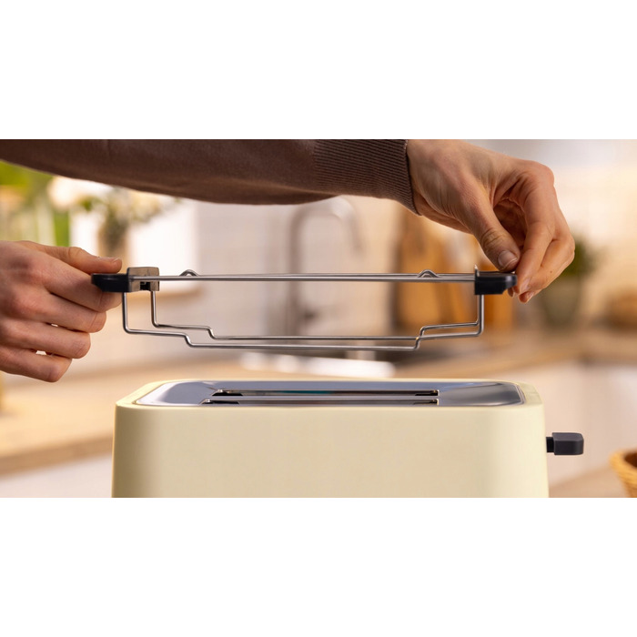 Тостер Bosch MyMoment TAT3M127, 950 Вт, на 2 тости, з функцією розморожування, бежевий