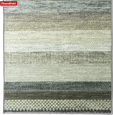 Килимок для кухні, прихожої та вітальні Floordirekt - килимок на замовлення, метр, килимок для прихожої, кухонний килимок, килимок для вітальні (80 x 450 см, Naxos - сіро-антрацитовий)