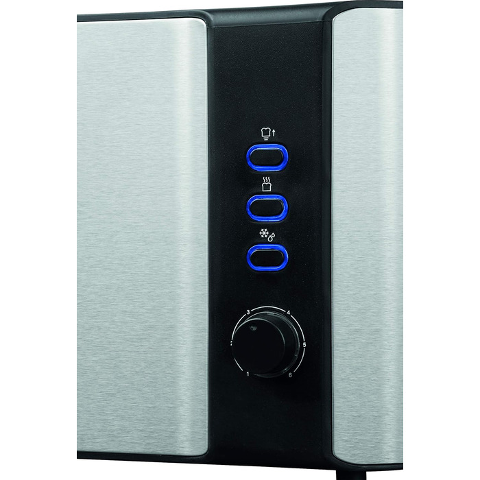 Тостер ECG ST 10630 SS з нержавіючої сталі, чорно-срібний