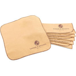 Langer & Messmer Polishing Cloths for Smooth Leather made of 100% Cotton in a Practical Set - The shoe cloth for professional shoe care ( | Beige) (6-piece set, Beige)