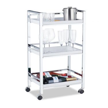 Relaxdays Serving Trolley with 3 Removable Trays