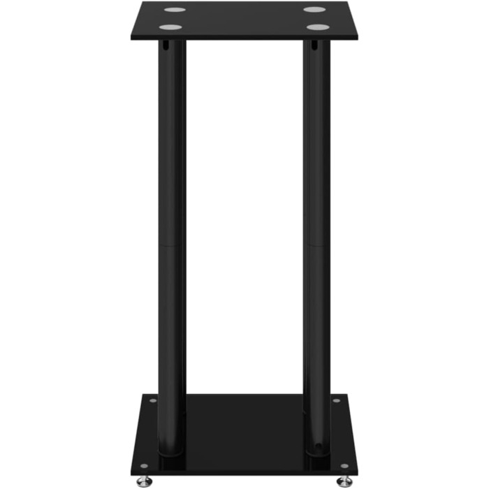 Підставка для колонок vidaXL, 2 шт., чорна, з антиковзкими ніжками, з міцного скла