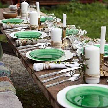 Cutlery Set, HaWare 30-Piece Stainless Steel Cutlery Set with Knife, Fork, Spoon, Dinner Cutlery for 6 People, Hammered Handle Table Cutlery for Home/Party/Hotel/Restaurant, High-Gloss Polished & Dishwasher Safe