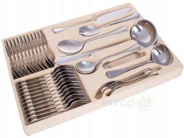 Набір столових приборів Kinghoff на 72 предмети для 12 осіб, метал, глянцевий