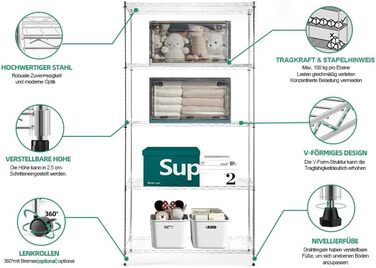 Nilpferd Metal Wire Shelving Unit
