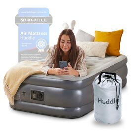 Повітряний матрац Huddle Lite з вбудованим насосом, комфортне флокування, підвищена висота — надувний матрац для кемпінгу та гостей