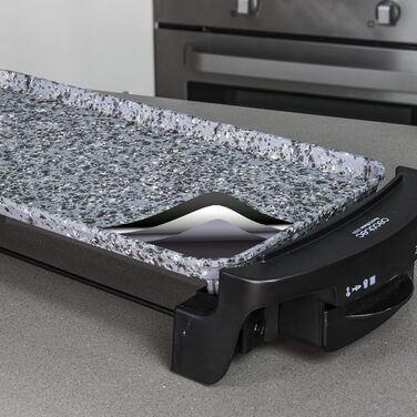 Cecotec Electric Grill Plate with Removable Parts - 1800W - Non-Stick Aluminum Teflon Coated Grill Pan - Dishwasher Safe - Adjustable Thermostat - Large Cooking Surface