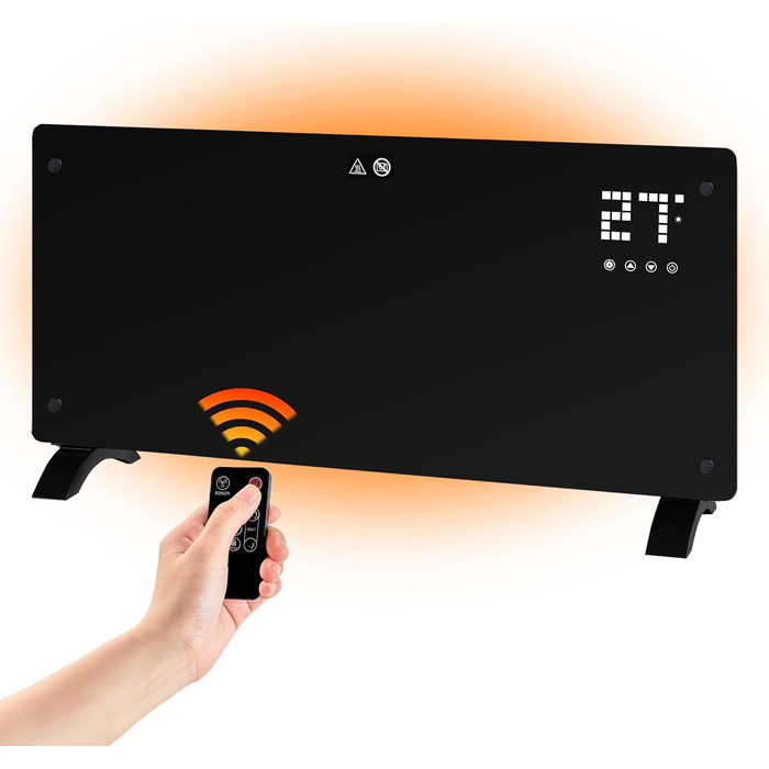 Електричний конвектор Citybee 2500W з термостатом, пульт, таймер, захист від перегріву, 2 роки гарантії