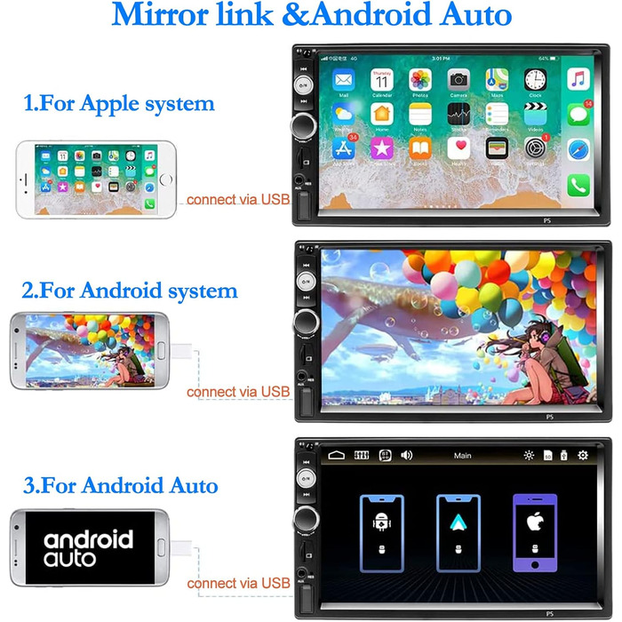 Автомагнітола CAMECHO 2 DIN 7