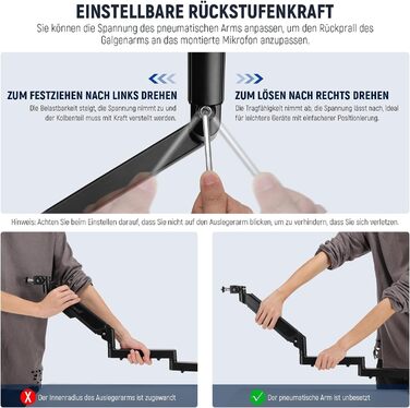 NEEWER Тримач для мікрофона MS002 - настільний, з демпфером, поворотний, з кабелеуправлінням, для подкастів, ігор, стрімінгу