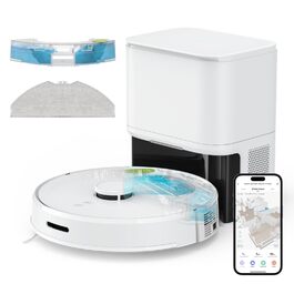 SwitchBot S1 Plus: Робот-пилосос з функцією миття підлоги - LiDAR навігація, 2700Pa, сумісний з Alexa, для твердих підлог