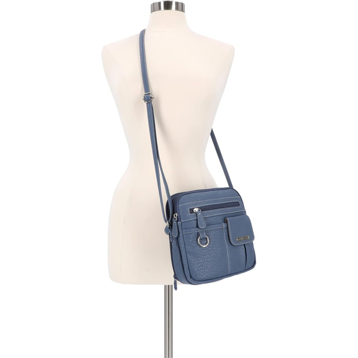 Сумка жіноча крос-боді MultiSac North South Mini Zip Around Denim (2)
